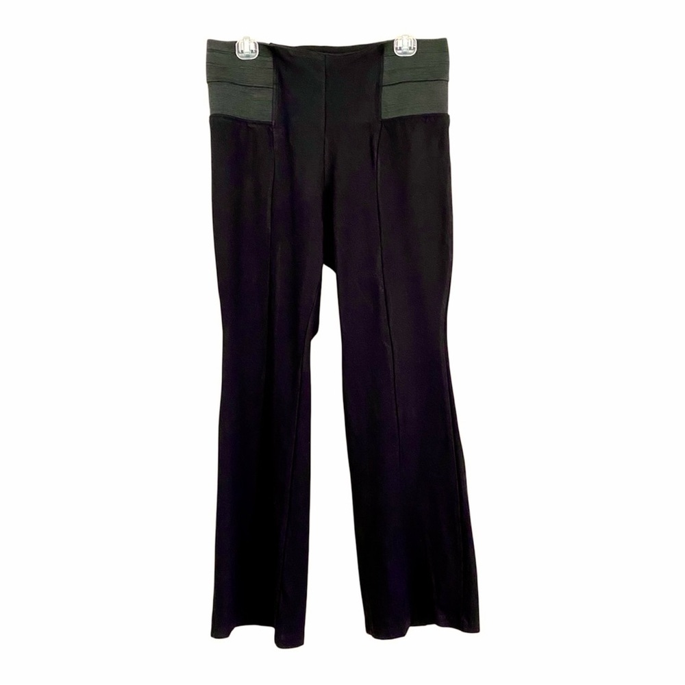 Eloquii Black Pull-On Ponte Knit Flare Pants Size 14 Leggings Dress Athletic